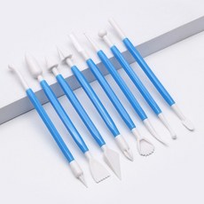 가벼운 8p 공예도구 창의놀이도구 찰흙칼 점토놀이 찰흙도구, 블루