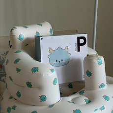 可愛小熊造型充氣寶寶椅，輕巧便攜，柔軟舒適，寶寶學坐好幫手, 龍寶寶沙發