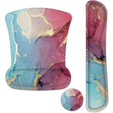 손목 받침대가 있는 라테파 마우스 패드 3-in-1 게이밍 키보드 받침대 컴퓨터 키보드용 지지대가 인체공학적 메모리 폼 패드, Sun, 1개