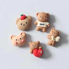 아기곰친구들 5P set 냉장고 현관문 인테리어 자석 작지만 강력한 귀여운 마그넷, 아기곰친구들 5pcs A세트 자석