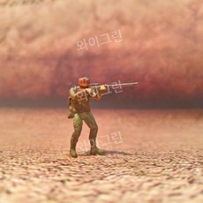 저격병 군인 미니어처 피겨 모래테이블 장식 인형 모델, A, 1개