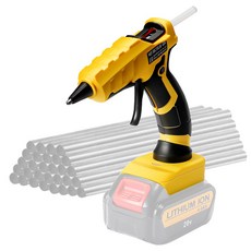 무선 전동 글루건 30개 7mm 스틱이 포함된 Dewalt 20V 배터리용 50W 핫 예술 및 공예 DIY용 30초 빠른 예열배터리 없음, 1)50W, Battery not included
