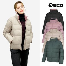 [사은품증정] 에코스포츠 여성 골프웨어 코지 배색 포인트 패딩 점퍼 532989