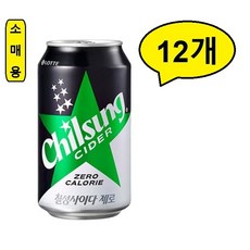 롯데 칠성사이다 제로, 355ml, 12개