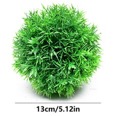 장식용 인공 녹색 식물 공 원형 장식 소나무 바늘 잔디, [01] 13cm, 1개