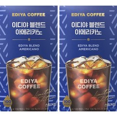 이디야 블렌드 아메리카노 커피, 1g, 2개, 100개입