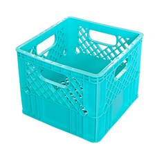 뉴플라스틱 플라스틱 우유상자 밀크박스 감성 캠핑 운반 수납 바구니, 우유_티파니민트블루