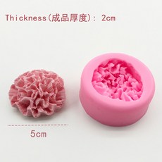 꽃 꽃잎 장식 몰드 케이크 앙금 베이킹 틀 떡3D 장미 꽃 금형 DIY 석고 작업 클레이 레진 아트 소프트 실리, 1개
