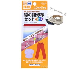 크로바 의류 수선 패치 셔츠 바지 치마 (다리미접착) 칼라 6컬러 68-097, 1개, 혼합색상