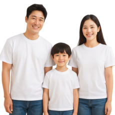 [국내생산] 3p 반팔 면티셔츠 20수 30수 흰색 검정 남녀공용 아동용 성인용 남성 여성