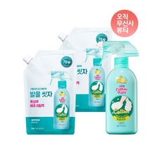 ONTHEBODY 코튼풋 발을씻자 풋샴푸 레몬/자몽/쿨링 510ml + 리필 500ml 2개