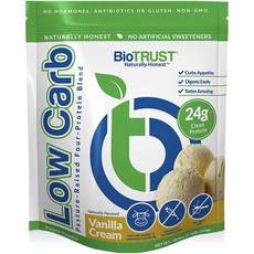 BioTRUST Raw Carb Pasture-Raised For-Protein Blend Powder Vanilla Cream, 1個, 529克