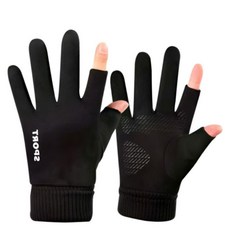 기모장갑 배달용품 스포츠 방한 겨울 라이딩 배달 핑거 스웨이드 장갑, 스웨이드 기모 핑거장갑