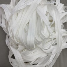 5號樹脂拉鍊 蚊帳牀單配件, 1個, 5號樹脂拉鍊 白色 , 1條裝 8米蚊帳樹脂拉鍊 送1個旋轉拉
