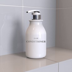 홈스토킹 고르드 프리미엄 욕실 디스펜서 샴푸통 주방세제 핸드워시 소분용기 펌프공병 화장실 인테리어 욕실용품, 1개, 화이트 실버 /벨폰트 /CONDITIONER