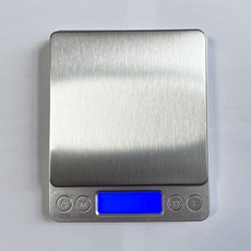 不鏽鋼電子秤 迷你烘焙秤 廚房精密度量秤 食物磅秤, 銀色