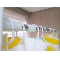 문틈 사이 물건 걸이 강력한 길이조절 고정 봉 70~260CM, 원형 70~120cm