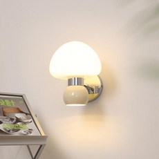 i中古新款壁燈護眼設計師客廳背景牆走廊法式奶油風臥室床頭燈具, 明裝帶插頭開關+暖光,7瓦+7瓦