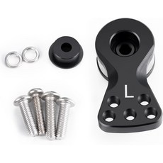 MORFUM 알루미늄 합금 25T 서보 세이버 5홀 조절 가능한 하이 토크 혼 후타바 타미야 110 RC 카 크롤러 SCX10 카프라 TRX4 TRX6 보트 부품블랙-L과