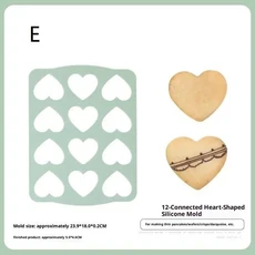 1개 일본식 쿠키 몰드 실리콘 다퀴즈 초콜릿 케이크 장식 주방 액세서리 도구, 02 E