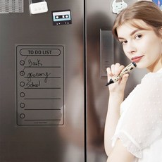 스틱온 특허 받은 붙이는 화이트보드 3초 탈부착 메모시트, 투명