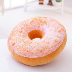 음식 모양 쿠션 플러시 도넛 귀여운 베개 3D 인형, 오리지널도넛
