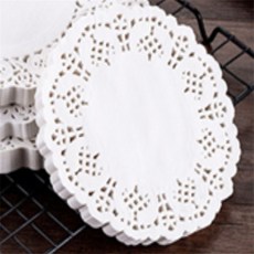 빈티지 꽃 원형 도일리 페이퍼 종이코스터