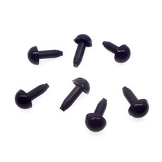 인형 미니 기둥형 콩눈 한쌍 양모펠트 모루인형, 검은색, 1세트