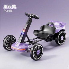 접이식 고카트 캠핑 어린이전동차 12V 야외 전동 어린이탈것 전동차 카키 4륜 제품 충전식, 라벤더 싱글+배터리+음악+폼휠+접이식더블