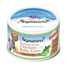 Signature7 心寵 貓薄荷燉肉點心罐 70g, 24個, 肌肉發展 雞肉+玉米筍