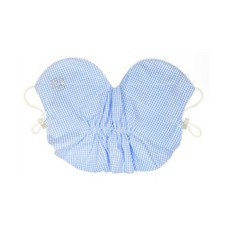 格紋印花高爾夫面罩, 藍色