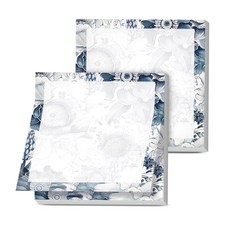 AOPEFNX 끈적끈적한 메모 패드 2개 3x3인치 귀여운 컬러풀 셀프 스틱 메모 패드 쉬운 포스트 강력한 접착 메모장 블랙 레오파드 텍스처, Navy Blue Vintage Floral