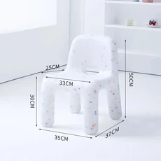 유치원 등받이용 창의적인 플라스틱 어린이 의자 둥근 모서리 작은 북유럽 인스 패션 가정용 L, 05 white