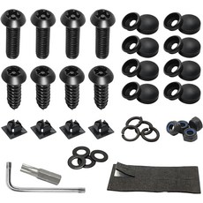 페리안 방지 번호판 나사 키트 스테인리스 표준 프레임 장착 하드웨어 M614인치 변조 자동차 트럭의 고정용 캡 커버