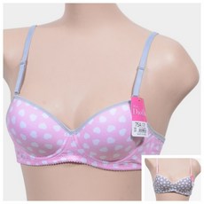 [BJMarket] 디올라 여성 주니어겸용 하트패턴 브라 A컵 여성브라A컵 여성브레지어 주니어겸용브라