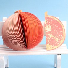 創意水果便簽本 3D立體 便條 無粘性可撕 學生記事留言條, 1個, 水果便簽-石榴/9本