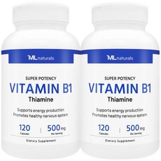 [미국빠른직구] 신제품 마이라이프 내추럴스 비타민 B1 (티아민) 500mg, 2개, 120정