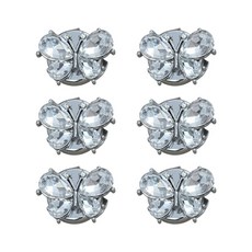 6PCS 코블링 버튼 클립 셔츠 커버링크는 셔츠 드레스와 호환 가능, 나비 모양 21MM, 6개