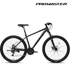 2025 프로마스터 MTB 자전거 엑스씨2.1D 27.5인치 시마노21단 디스크브레이크, 27.5형(15.5)매트블랙, 미조립+소형공구, 1개