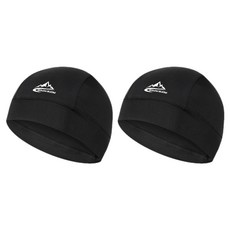 에쉬울프 1+1 자전거모자 스컬캡 쪽모자 두건 싸이클 라이딩 헤어밴드 헬멧 이너캡 모자 비니 조각모, 블랙, 1개