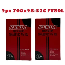2개입 켄다 자전거 이너 튜브 700C 23C 25C 28C 35C 45C 카메라형 슈레더 프레스타 밸브 이너 튜브 로드 바, 10 2pc700x28 32CFV80L
