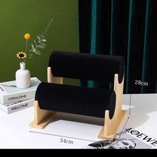 머리띠 거치대 액세서리 걸이 수납 그레이 스탠드, 1개, 50cm (블랙 벨벳)