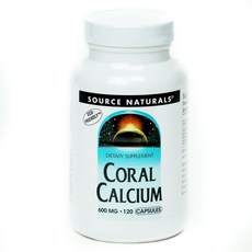 SOURCE NATURALS 無麩質珊瑚鈣膠囊 600mg, 1個, 120 件