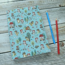 小紅帽貓咪 書衣 書套 可調式 布書衣 書皮, 1個