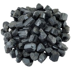 rockcloud 1 lb Natural Crystals Raw Rough Stones for Cabbing Tumbling Cutting Lapidary Polishing, 검은색, 블랙 토르말린(소)