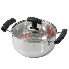 퀸센스 뷰티 3중 냄비 스텐 편수 양수 전골, 1개, 18cm