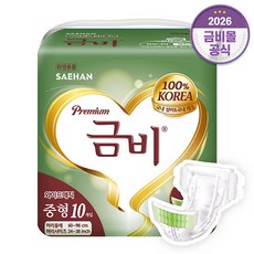금비 성인용 겉기저귀 프리미엄 와이드매직 중형 (10매x1팩)10매 SHA205, 10개입, 1개
