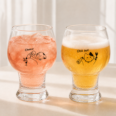 귀여운 맥주 유리컵 하이볼잔, 1개, cheers! 맥주컵 단품 1개, cheers! 맥주컵 단품