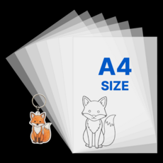 열수축 슈링클 종이 A4 0.3mm, 50개, 반투명