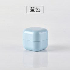 馬卡龍四方面霜瓶 化妝品包裝瓶, 1個, 30g;藍色;塑膠,5g